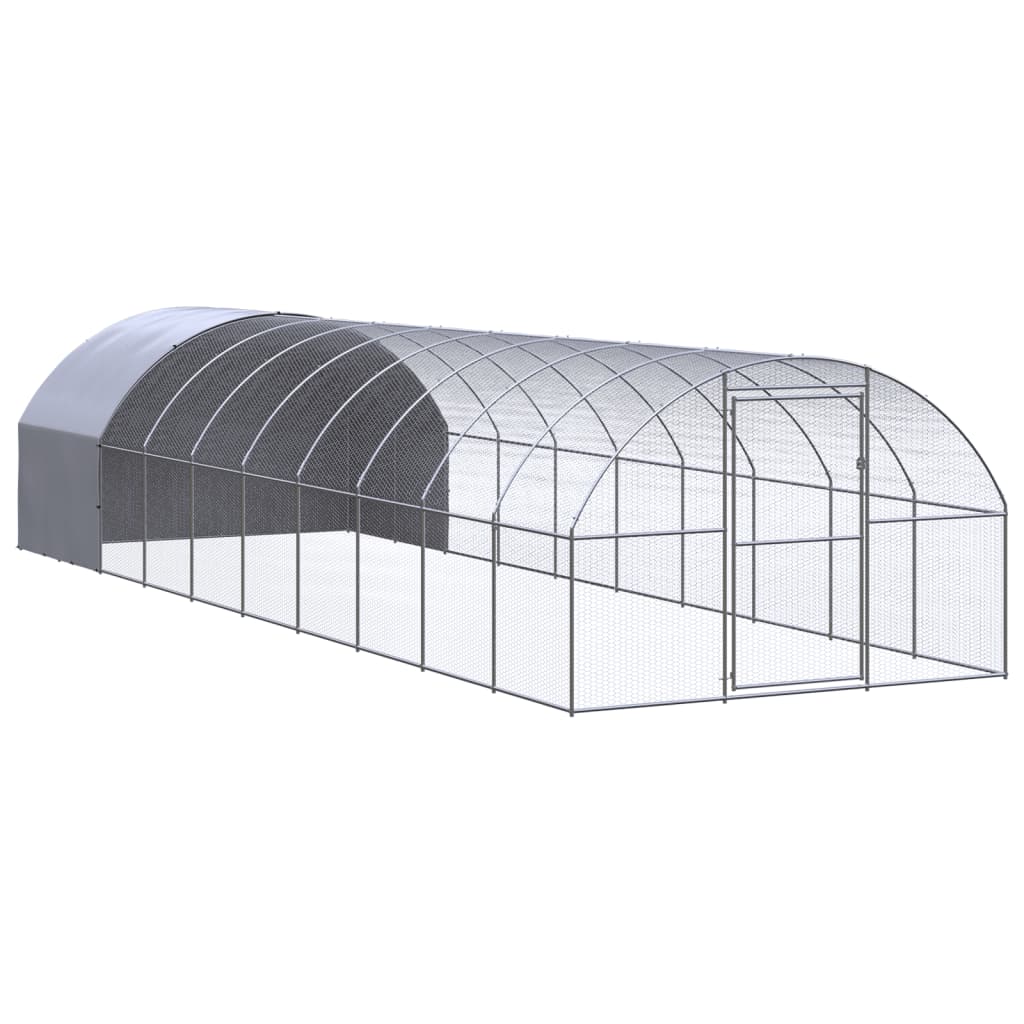 VidaXL Kippenren 3x10x2m gegalvaniseerd staal