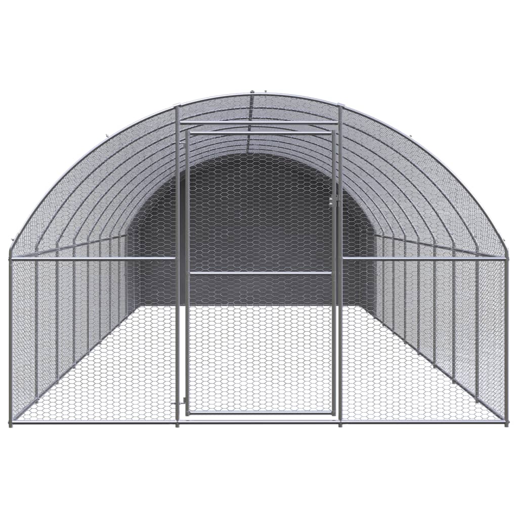 VidaXL Kippenren 3x10x2m gegalvaniseerd staal