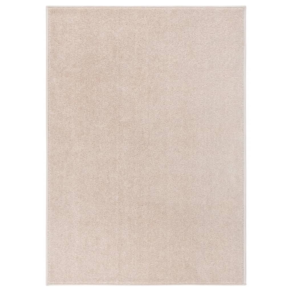 Vidaxl vloerkleed kortpolig 120x170 cm donkerbeige