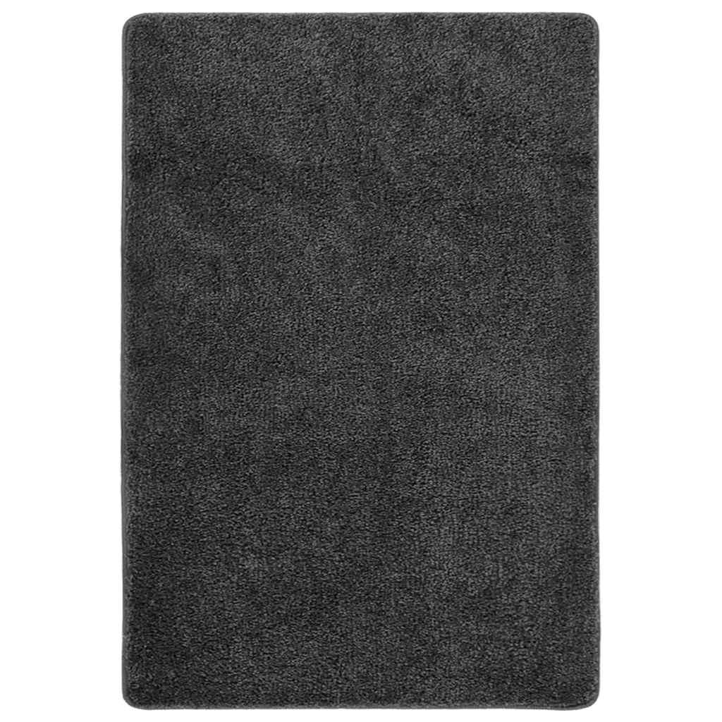 Vidaxl vloerkleed shaggy antislip 160x230 cm donkergrijs