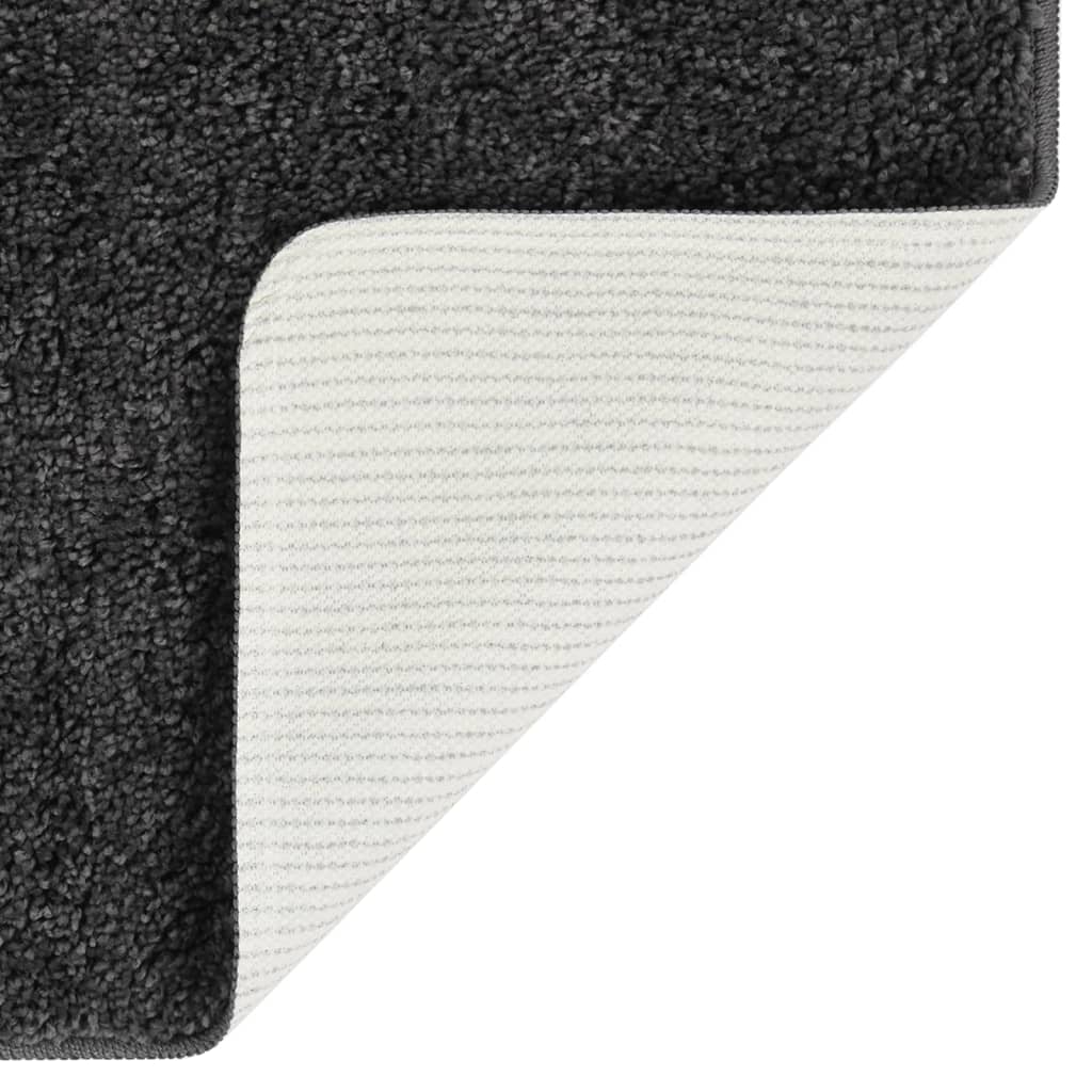 Vidaxl vloerkleed shaggy antislip 160x230 cm donkergrijs