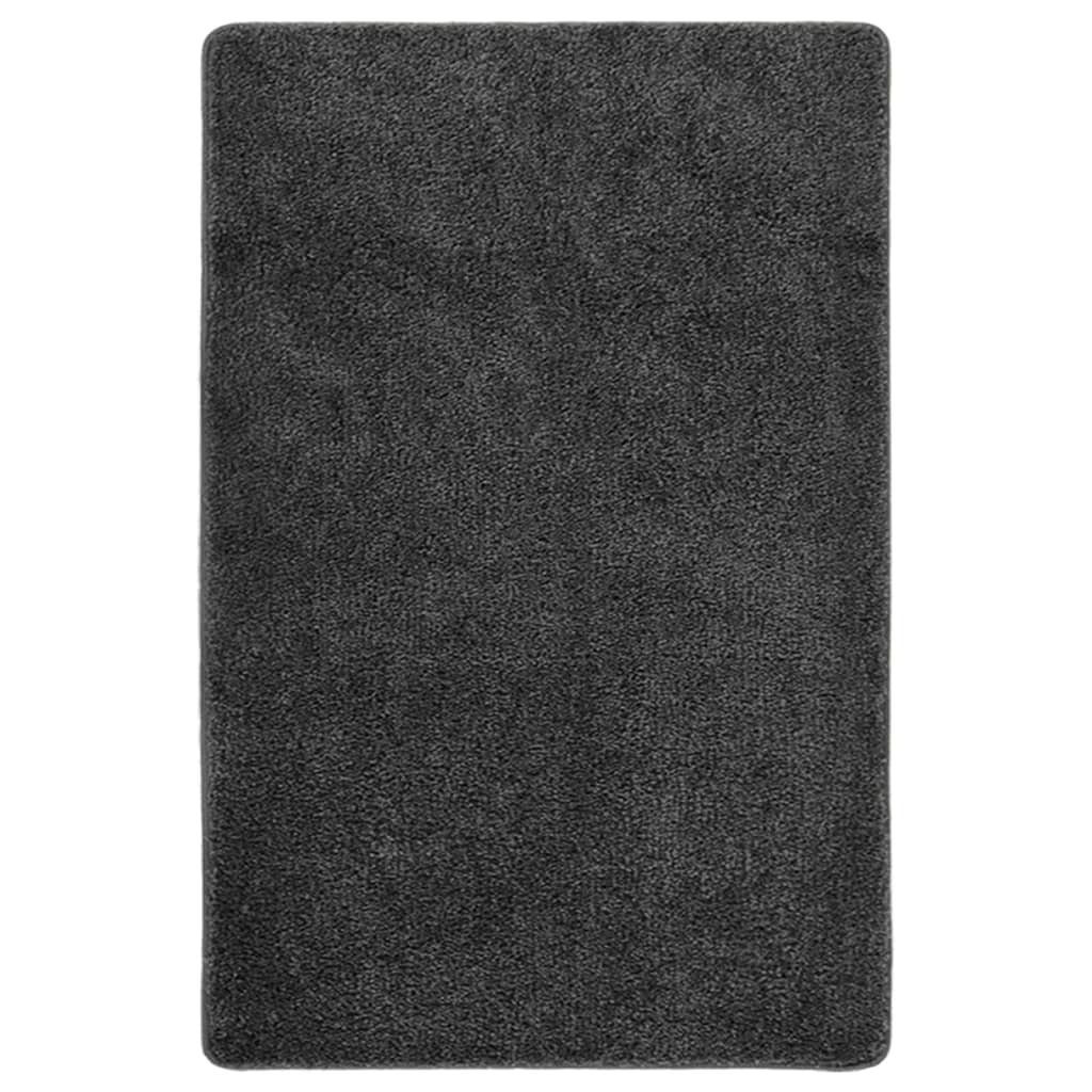 Vidaxl vloerkleed shaggy antislip 200x290 cm donkergrijs