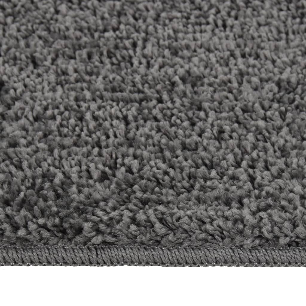 Vidaxl vloerkleed shaggy antislip 200x290 cm donkergrijs