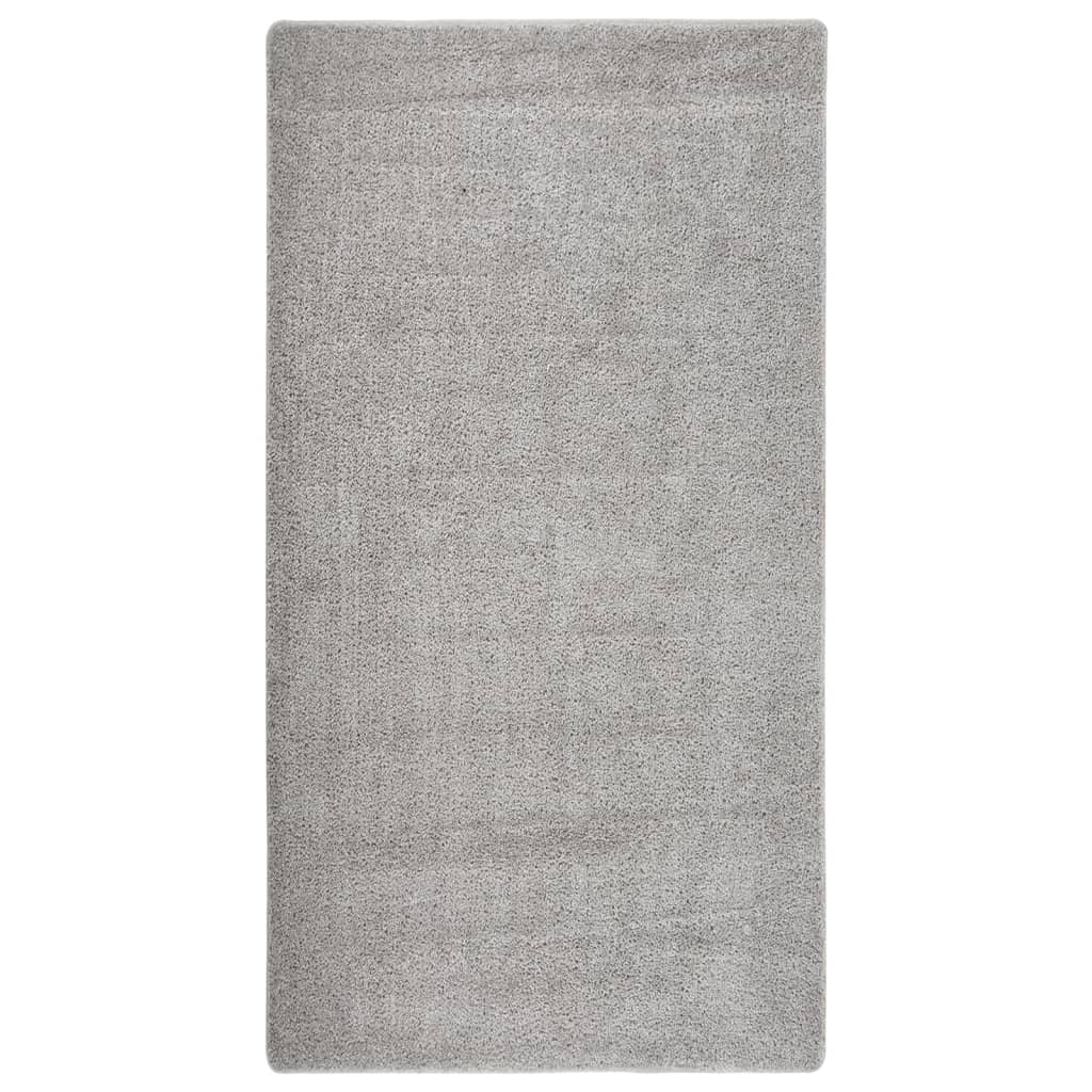 Vidaxl vloerkleed shaggy antislip 80x150 cm lichtgrijs