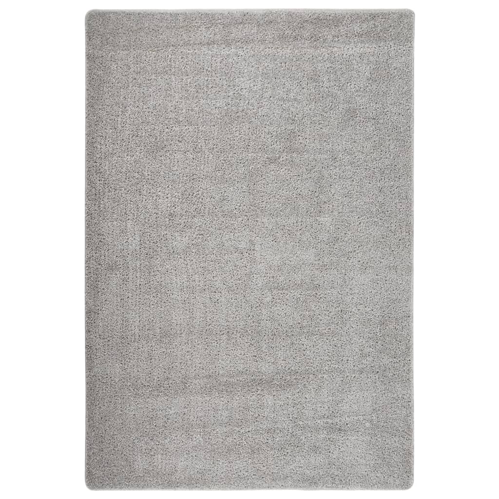 Vidaxl vloerkleed shaggy antislip 120x170 cm lichtgrijs