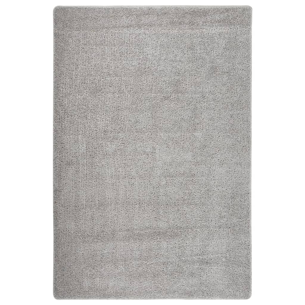 Vidaxl vloerkleed shaggy antislip 140x200 cm lichtgrijs