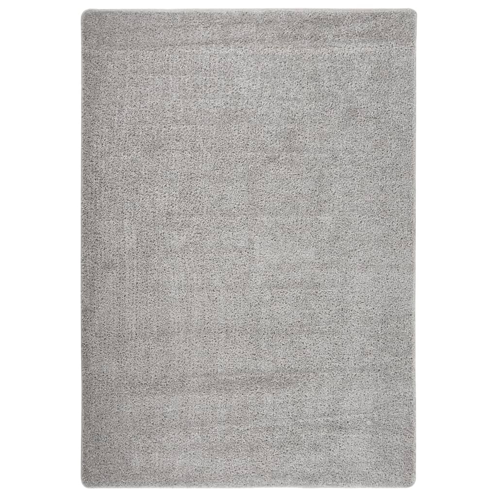 Vidaxl vloerkleed shaggy antislip 160x230 cm lichtgrijs