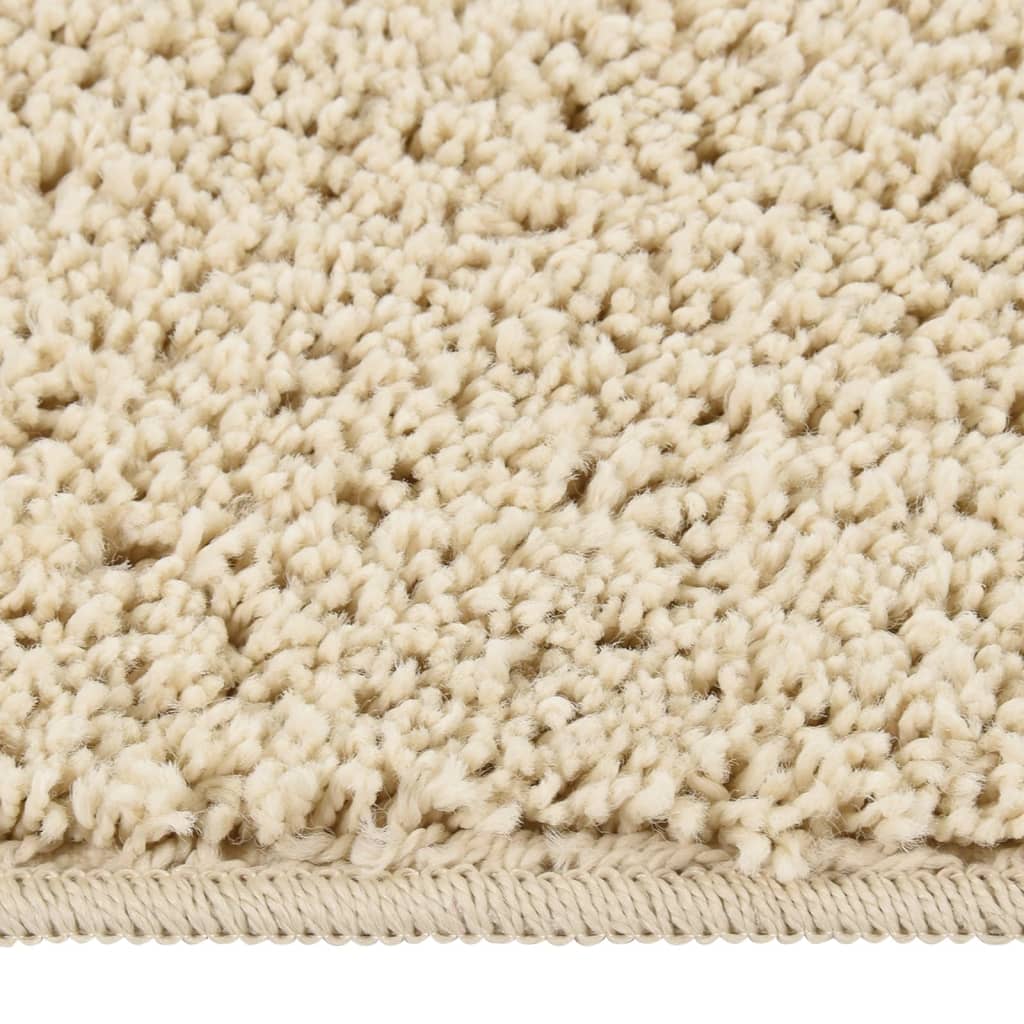 Vidaxl vloerkleed shaggy antislip 160x230 cm crèmekleurig