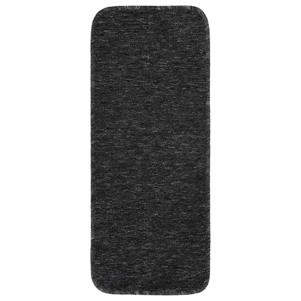 Vidaxl trapmatten 15 st antislip rechthoekig 60x25 cm antracietkleur