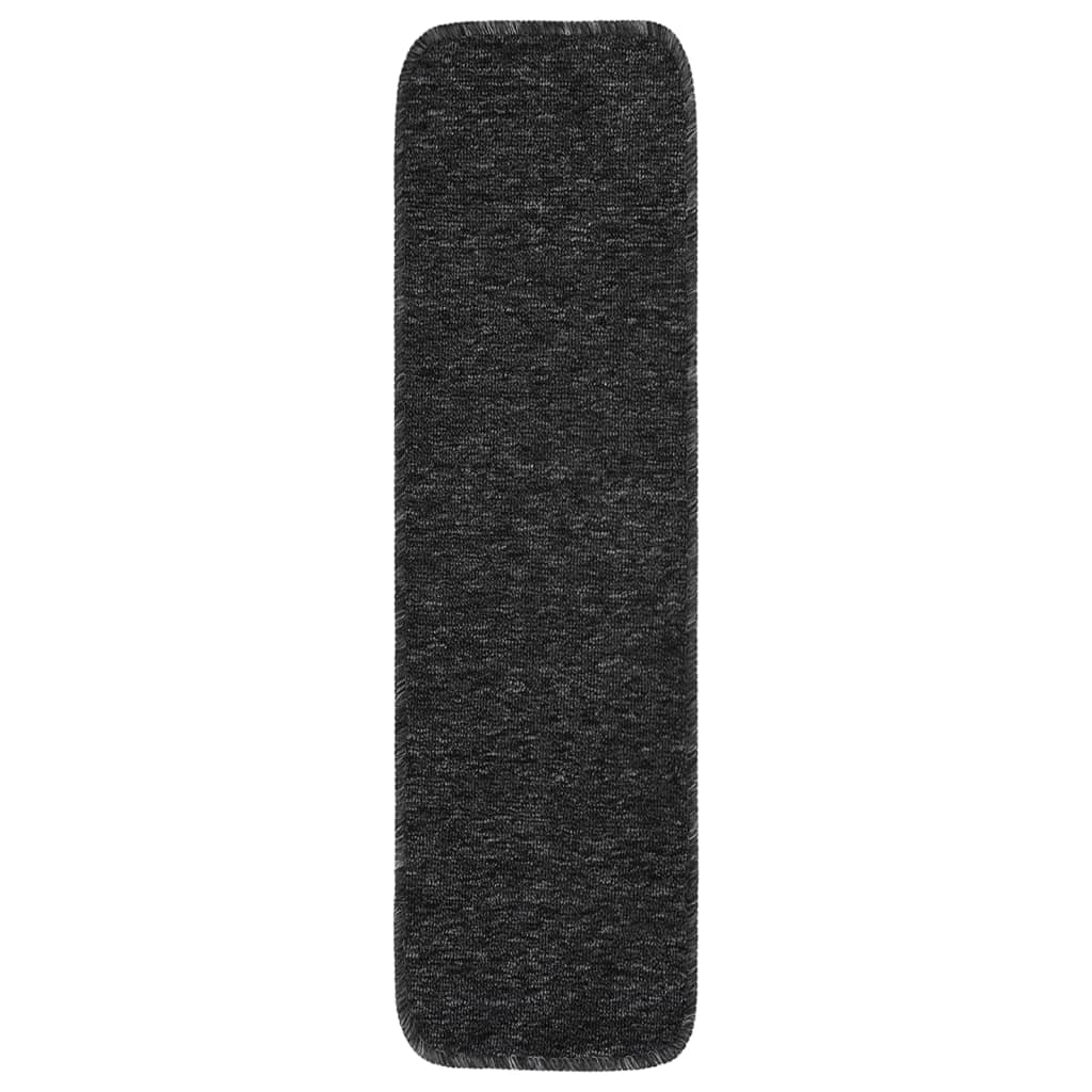 Vidaxl trapmatten 15 st antislip rechthoekig 75x20 cm antracietkleur