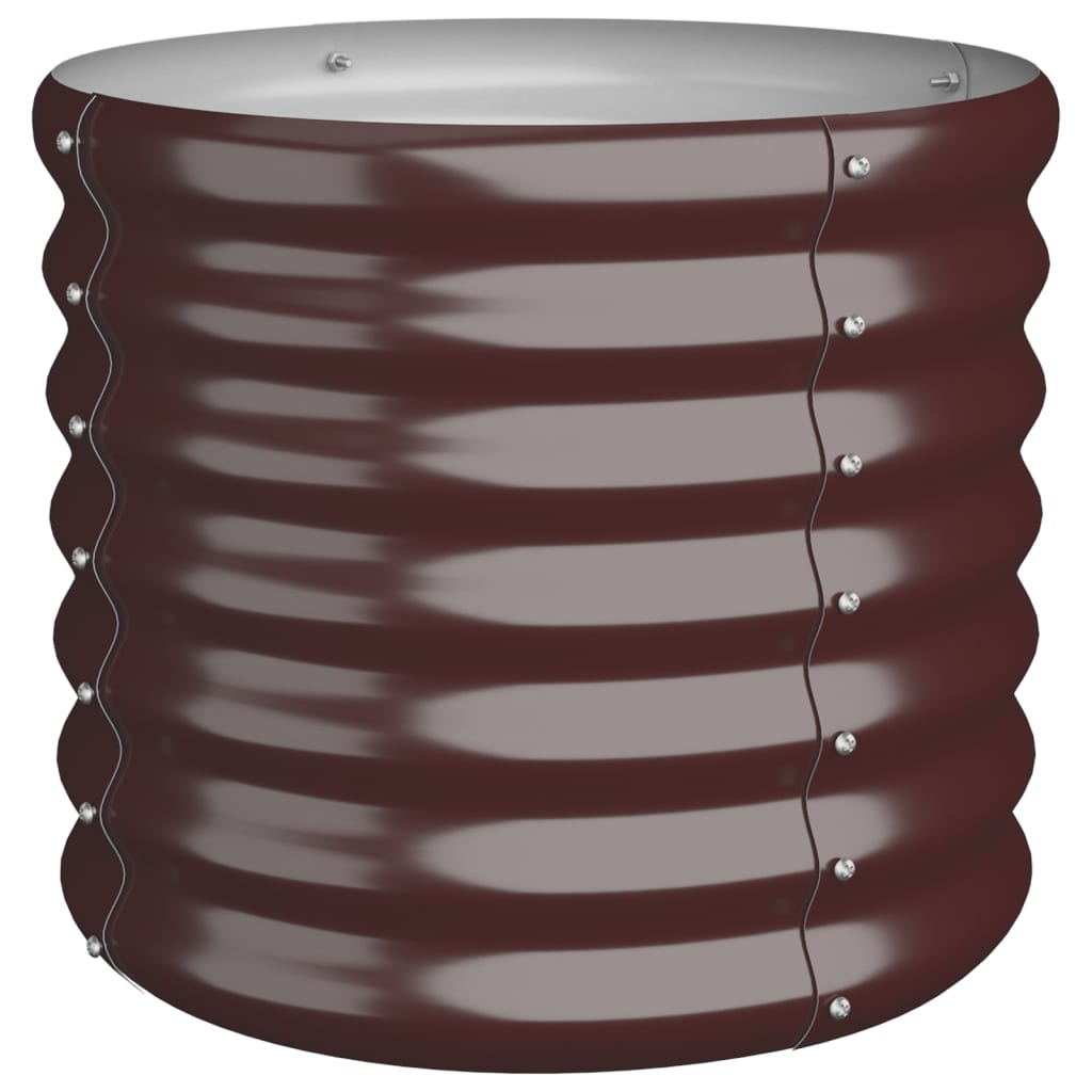 Vidaxl plantenbak 40x40x36 cm poedercoat staal bruin