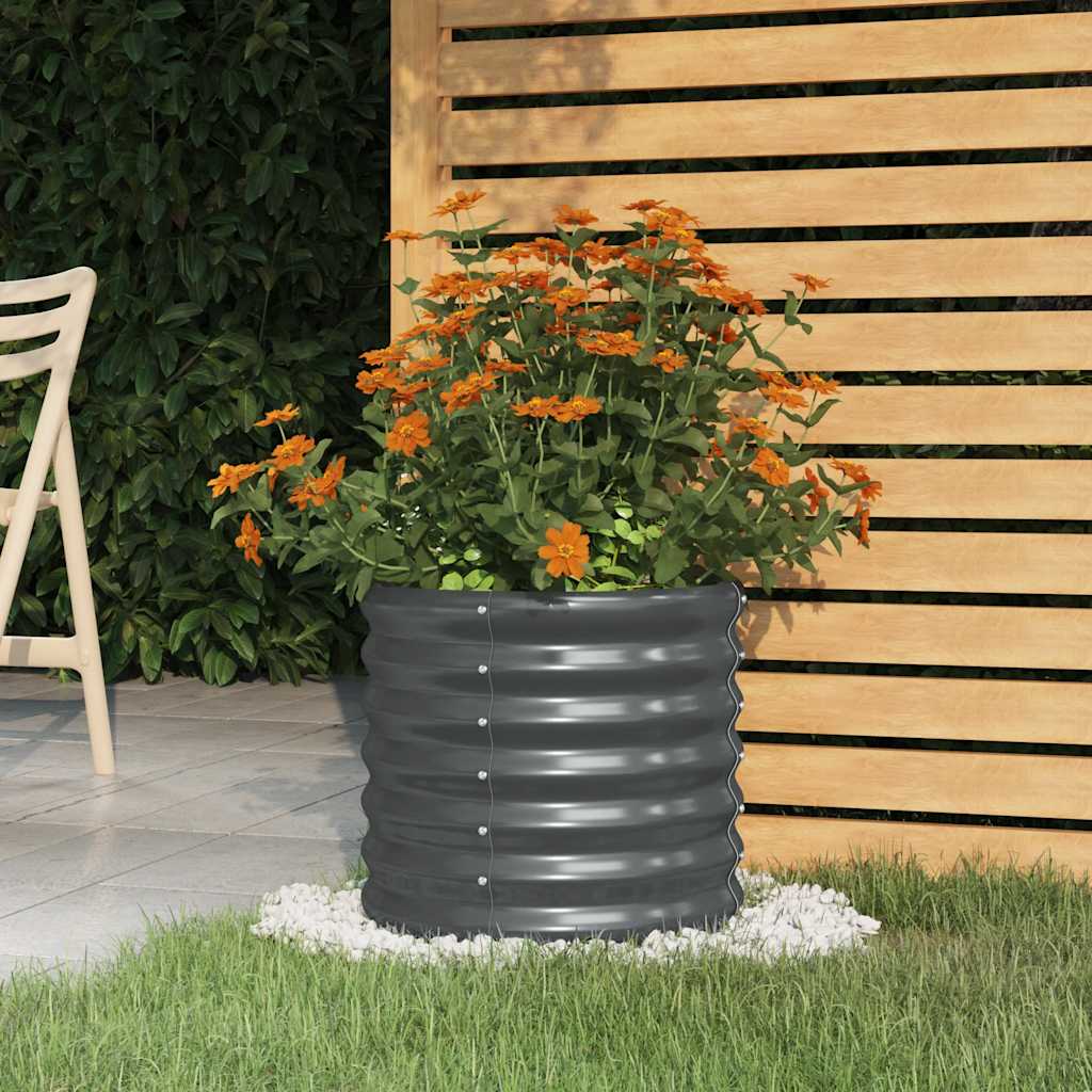 Vidaxl plantenbak 40x40x36 cm gegalvaniseerd staal antracietkleurig