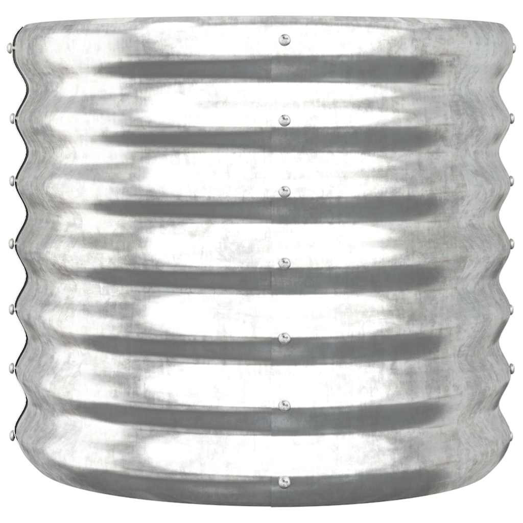 Vidaxl plantenbak 40x40x36 cm gegalvaniseerd staal zilverkleurig