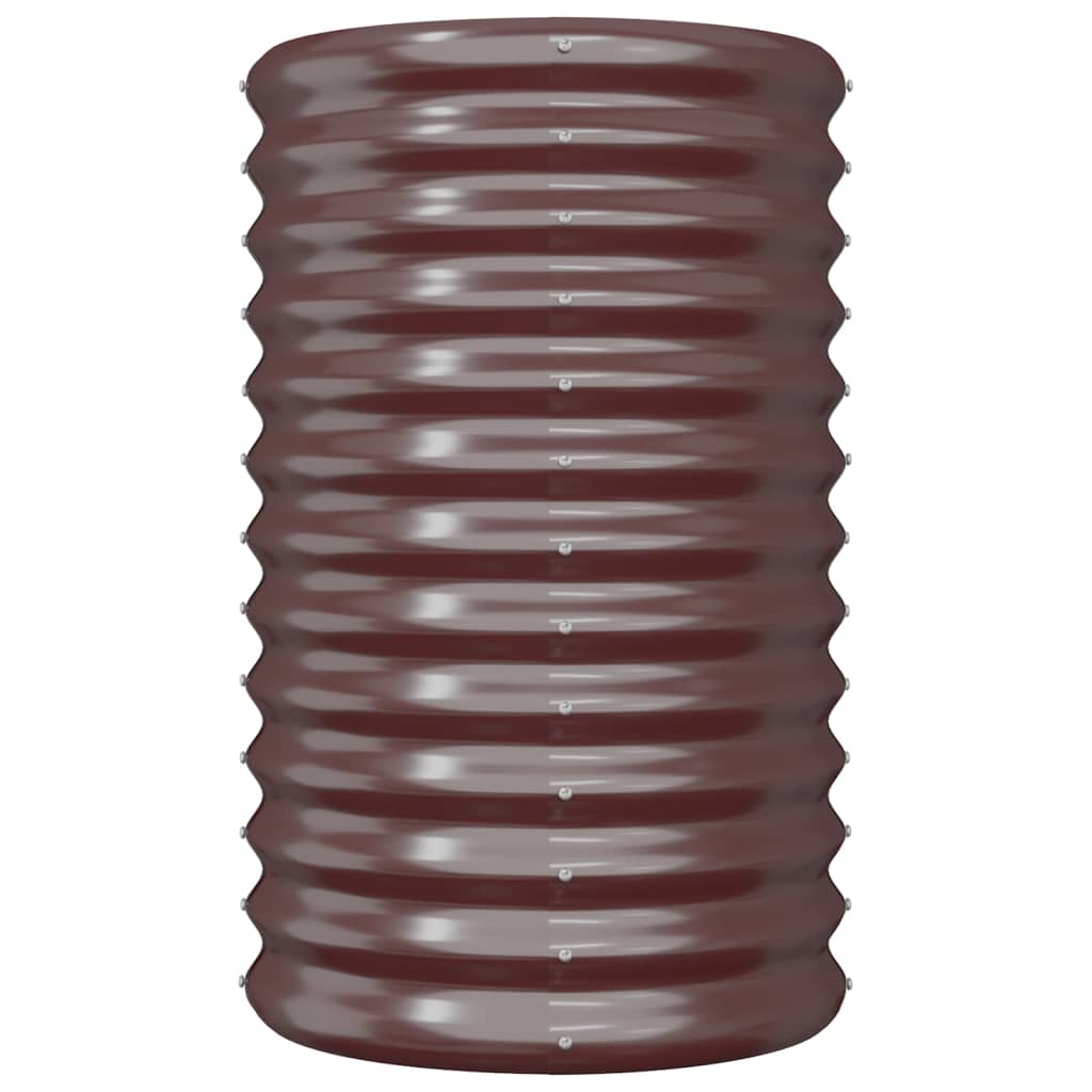 Vidaxl plantenbak 40x40x68 cm poedercoat staal bruin
