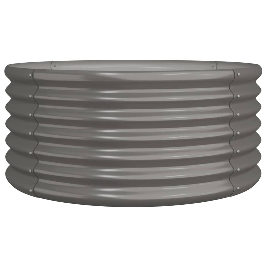 VidaXL Plantenbak 80x80x36 cm poedercoat staal grijs