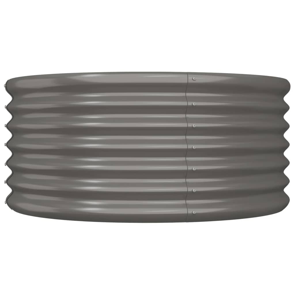 VidaXL Plantenbak 80x80x36 cm poedercoat staal grijs