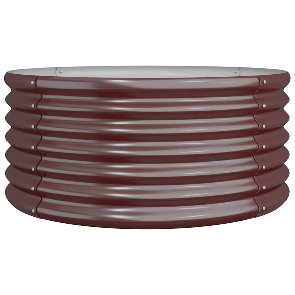 Vidaxl plantenbak 80x80x36 cm poedercoat staal bruin