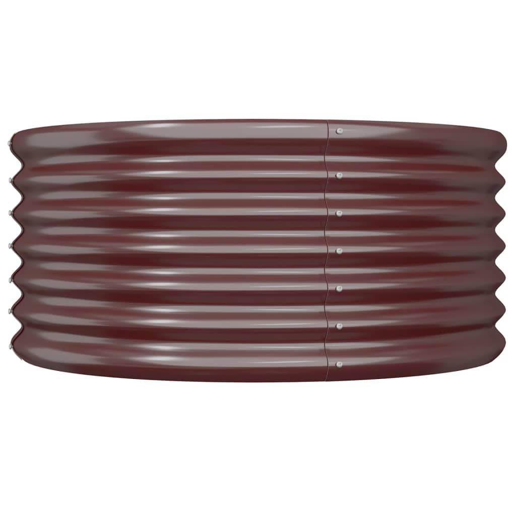 Vidaxl plantenbak 80x80x36 cm poedercoat staal bruin
