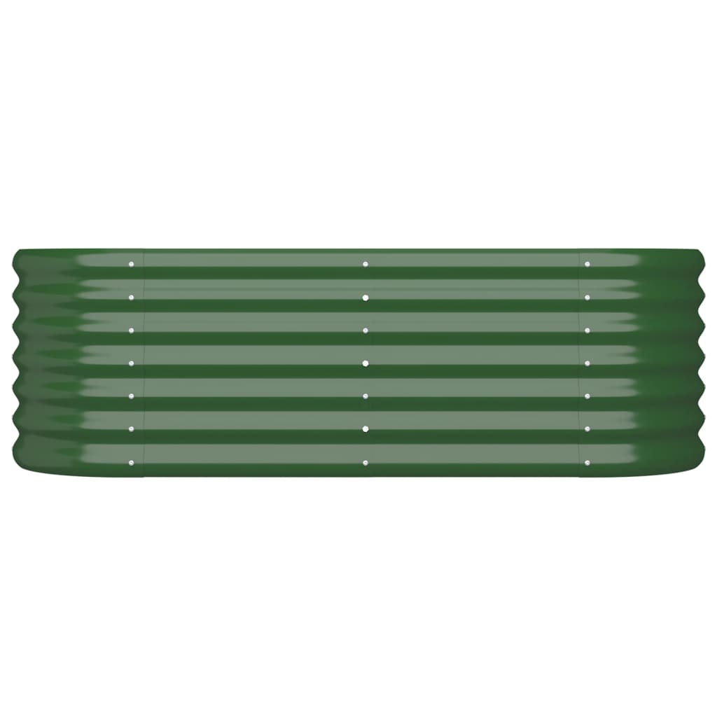 Vidaxl plantenbak 114x40x36 cm gegalvaniseerd staal groen