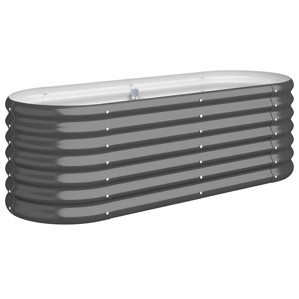 Vidaxl plantenbak 114x40x36 cm gegalvaniseerd staal antracietkleurig