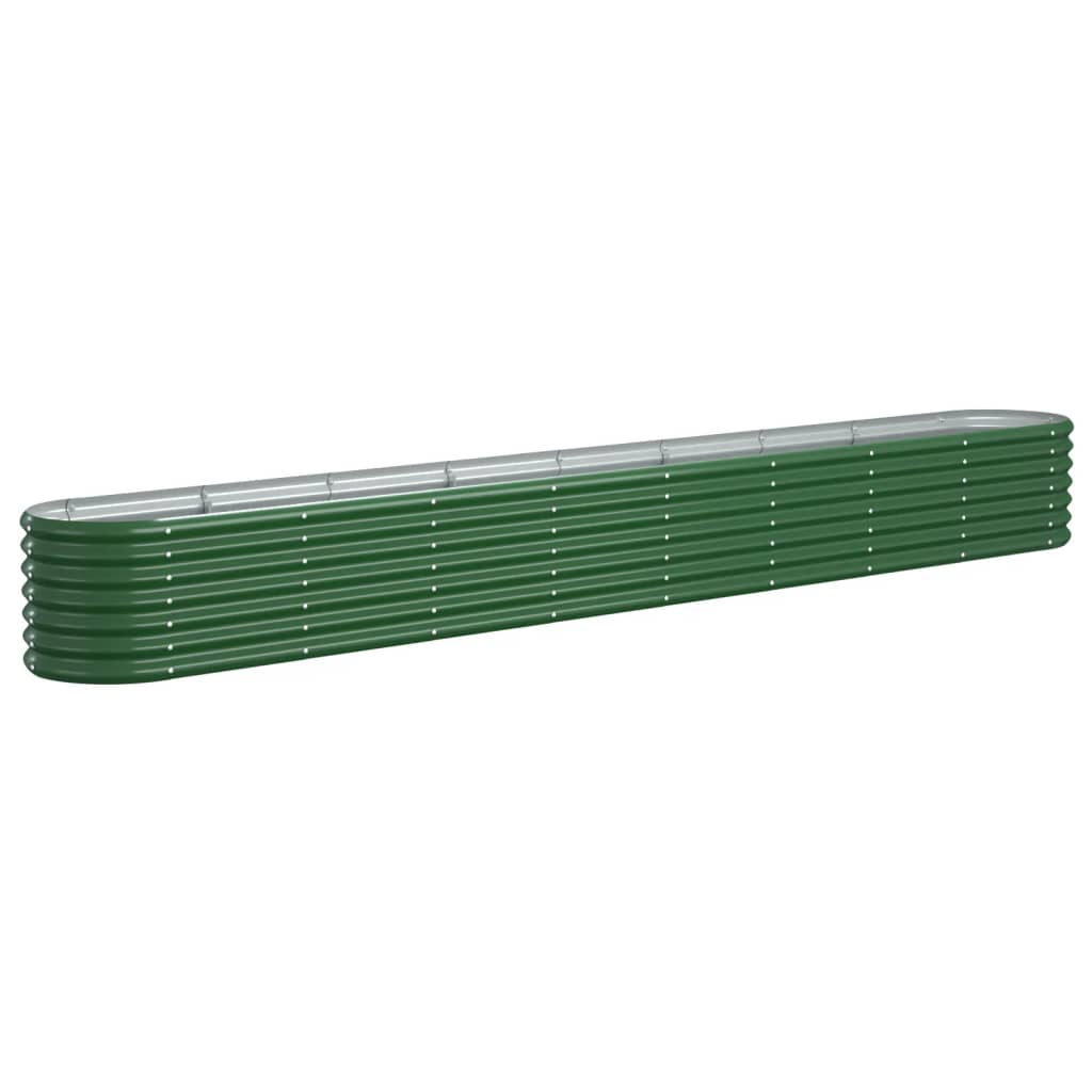 Vidaxl plantenbak 332x40x36 cm gegalvaniseerd staal groen