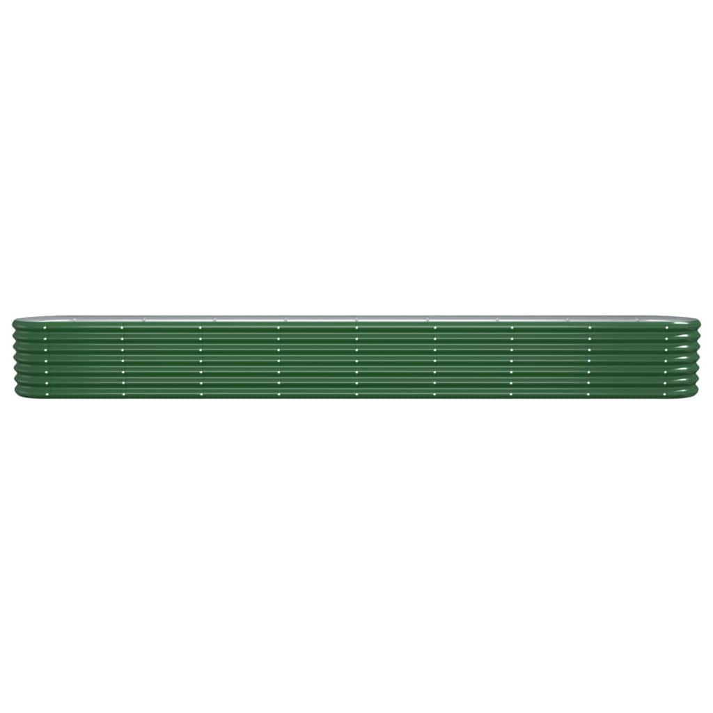Vidaxl plantenbak 332x40x36 cm gegalvaniseerd staal groen