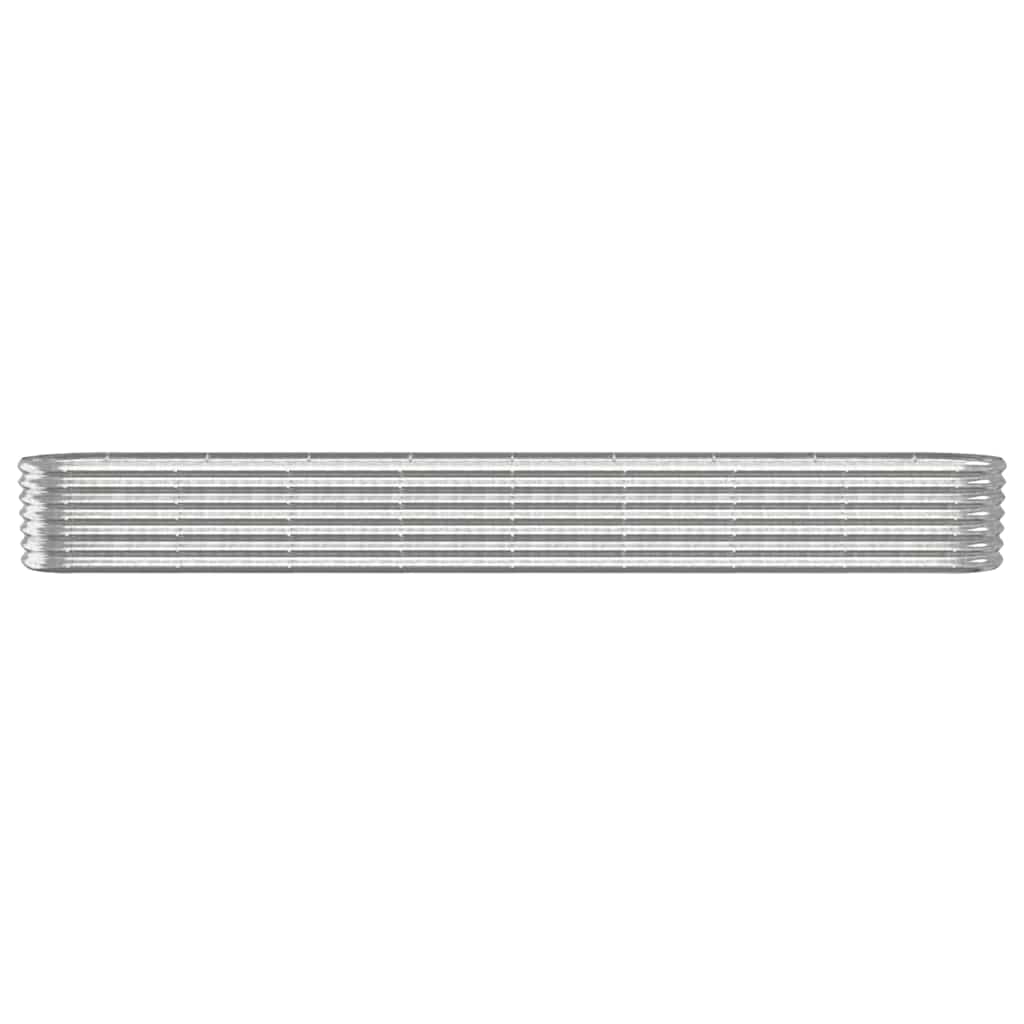 Vidaxl plantenbak 332x40x36 cm gegalvaniseerd staal zilverkleurig