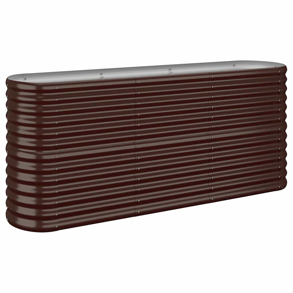 Vidaxl plantenbak 152x40x68 cm gegalvaniseerd staal bruin