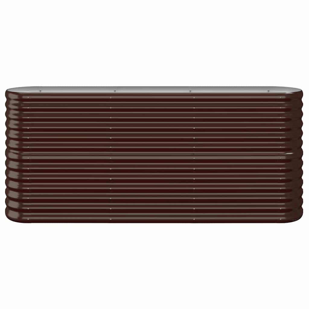 Vidaxl plantenbak 152x40x68 cm gegalvaniseerd staal bruin