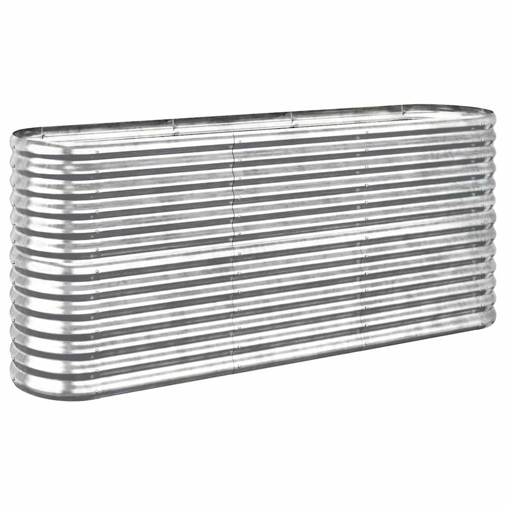 Vidaxl plantenbak 152x40x68 cm gegalvaniseerd staal zilverkleurig