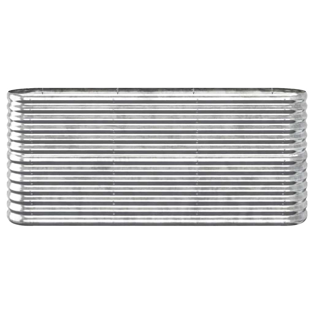 Vidaxl plantenbak 152x40x68 cm gegalvaniseerd staal zilverkleurig