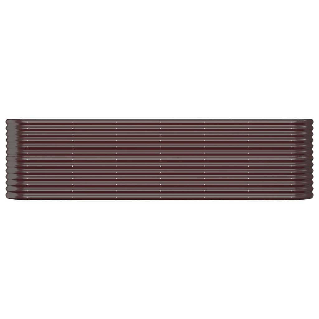 Vidaxl plantenbak 260x40x68 cm gegalvaniseerd staal bruin