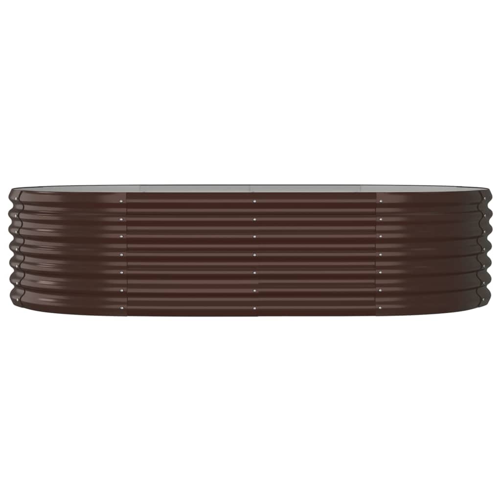 Vidaxl plantenbak 152x80x36 cm gegalvaniseerd staal bruin