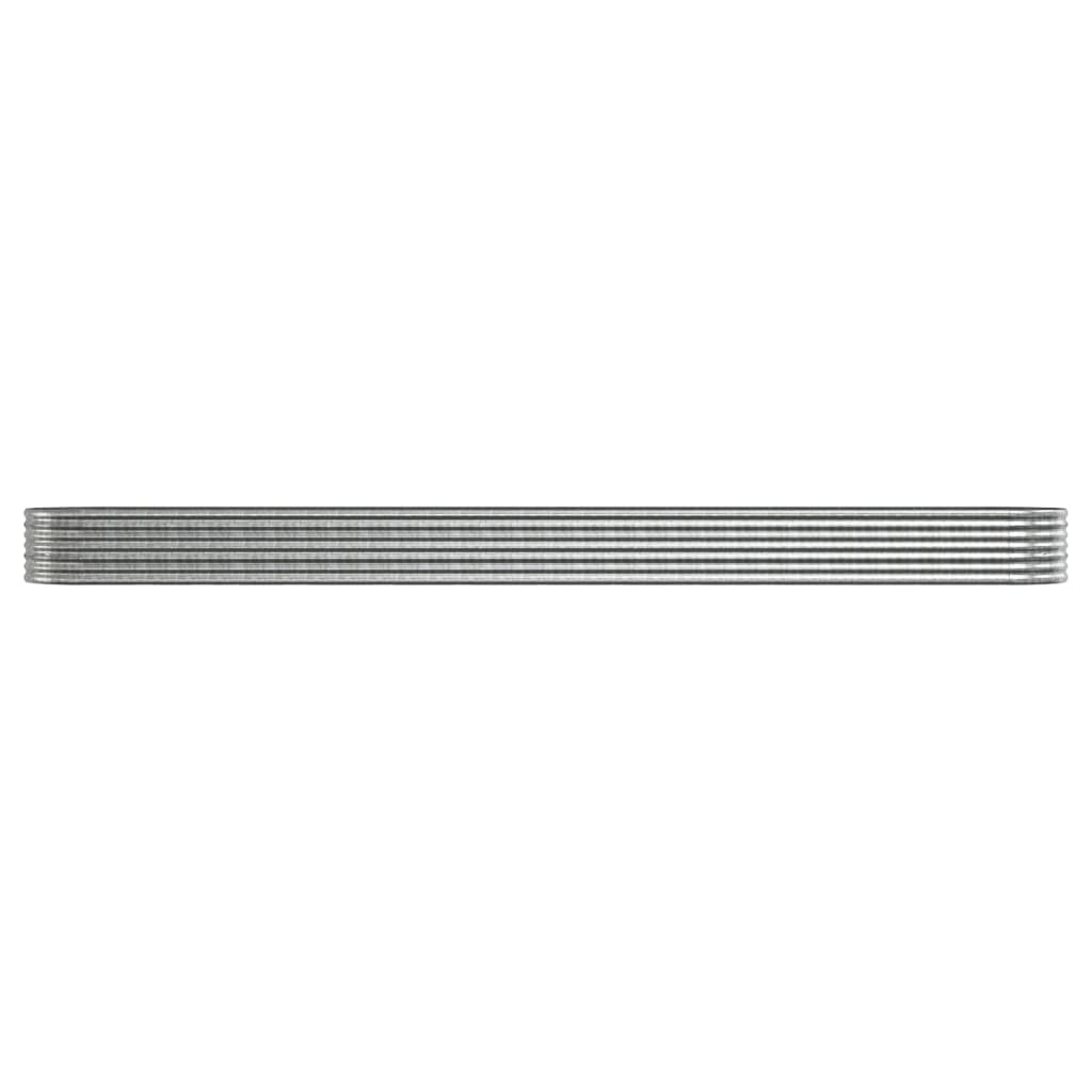 Vidaxl plantenbak 512x80x36 cm gegalvaniseerd staal zilverkleurig