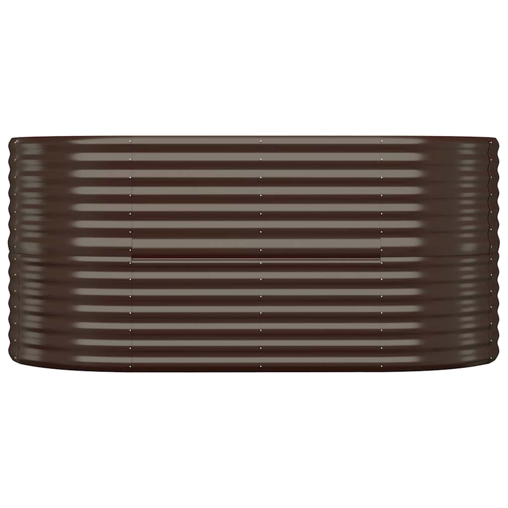 Vidaxl plantenbak 152x80x68 cm gegalvaniseerd staal bruin