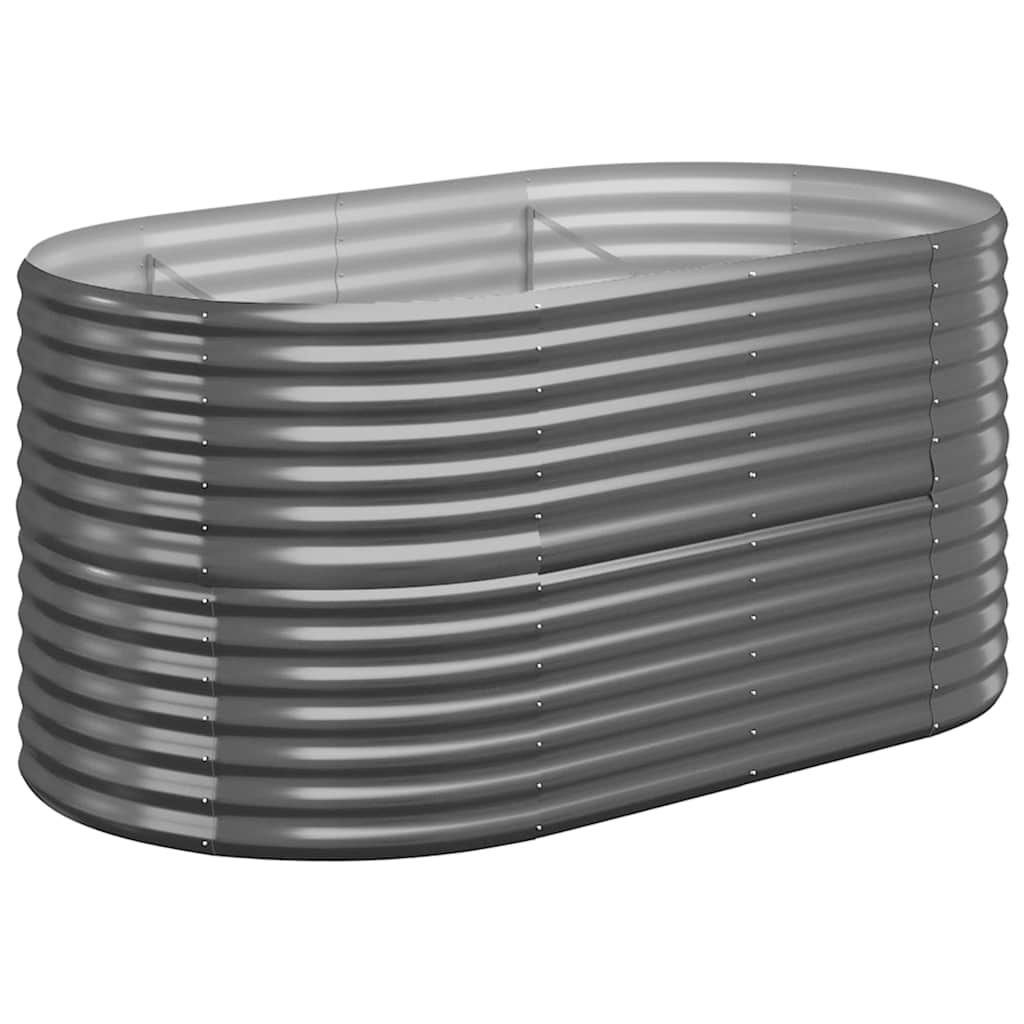 Vidaxl plantenbak 152x80x68 cm gepoedercoat staal antracietkleurig