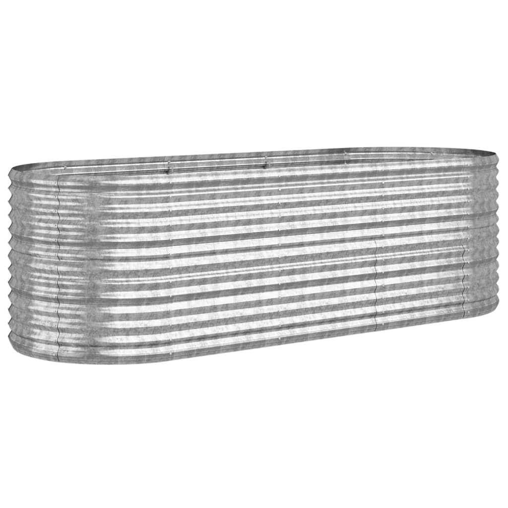 Vidaxl plantenbak 224x80x68 cm gegalvaniseerd staal zilverkleurig