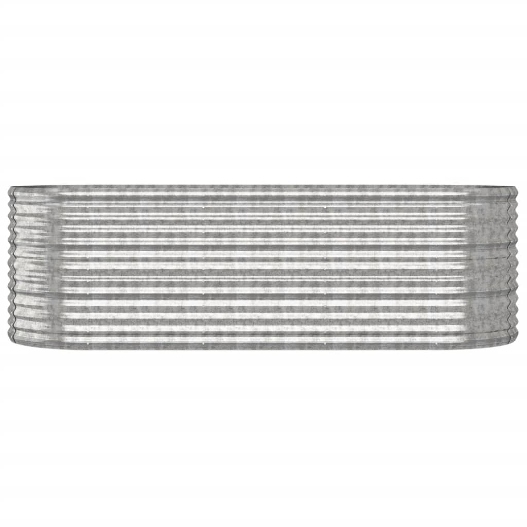 Vidaxl plantenbak 224x80x68 cm gegalvaniseerd staal zilverkleurig