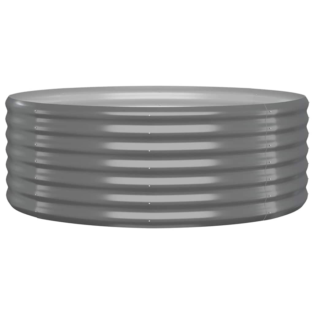 Vidaxl plantenbak 100x100x36 cm gegalvaniseerd staal grijs