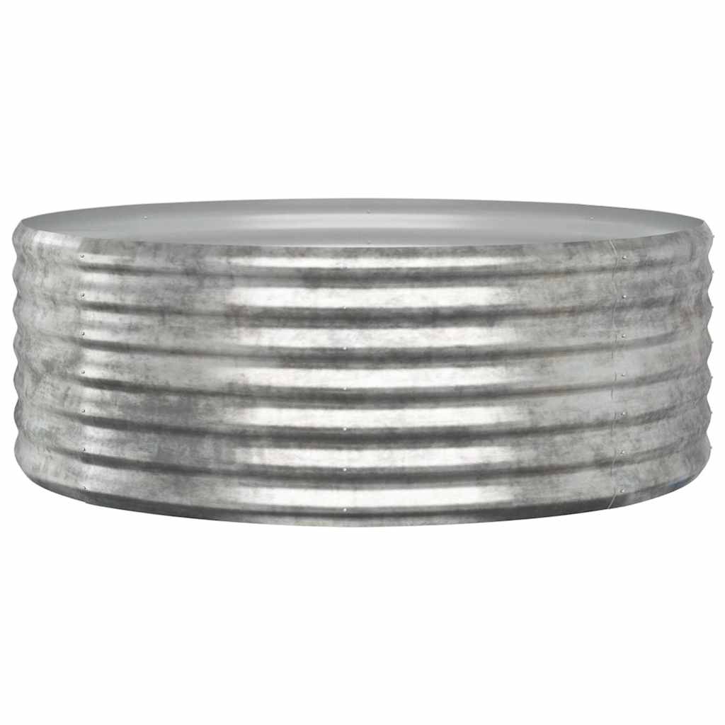 Vidaxl plantenbak 100x100x36 cm gegalvaniseerd staal zilverkleurig