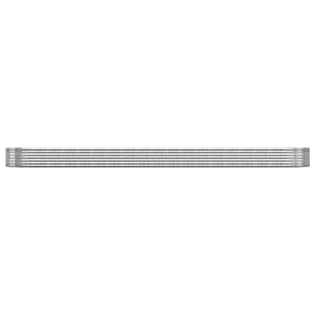 Vidaxl plantenbak 544x100x36 cm gegalvaniseerd staal zilverkleurig