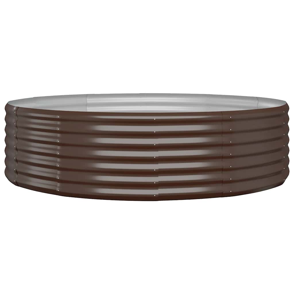 Vidaxl plantenbak 140x140x36 cm gegalvaniseerd staal bruin