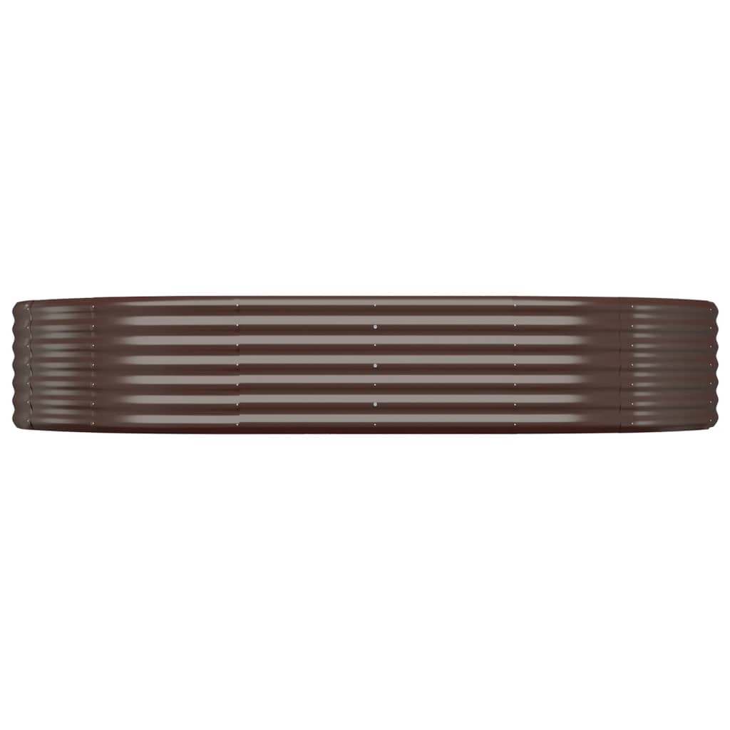 Vidaxl plantenbak 214x140x36 cm gegalvaniseerd staal bruin