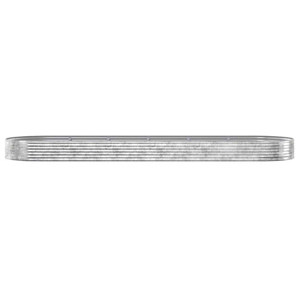 Vidaxl plantenbak 523x140x36 cm gegalvaniseerd staal zilverkleurig