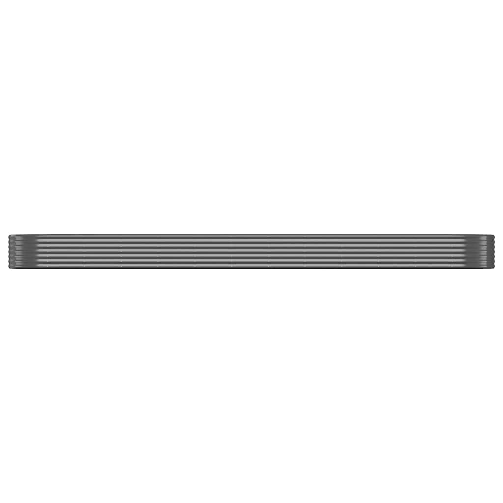 Vidaxl plantenbak 600x140x36 cm gegalvaniseerd staal antracietkleurig