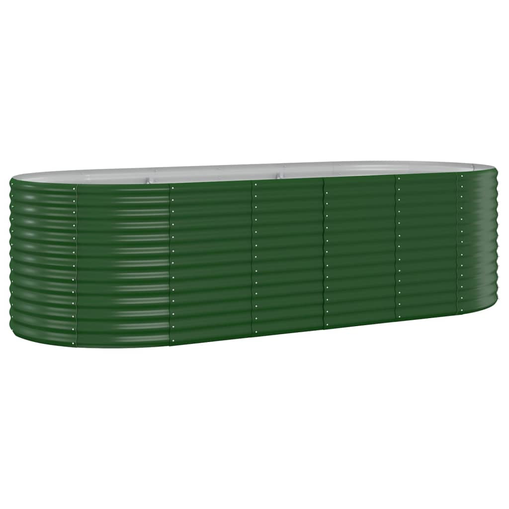 Vidaxl plantenbak 249x100x68 cm gegalvaniseerd staal groen