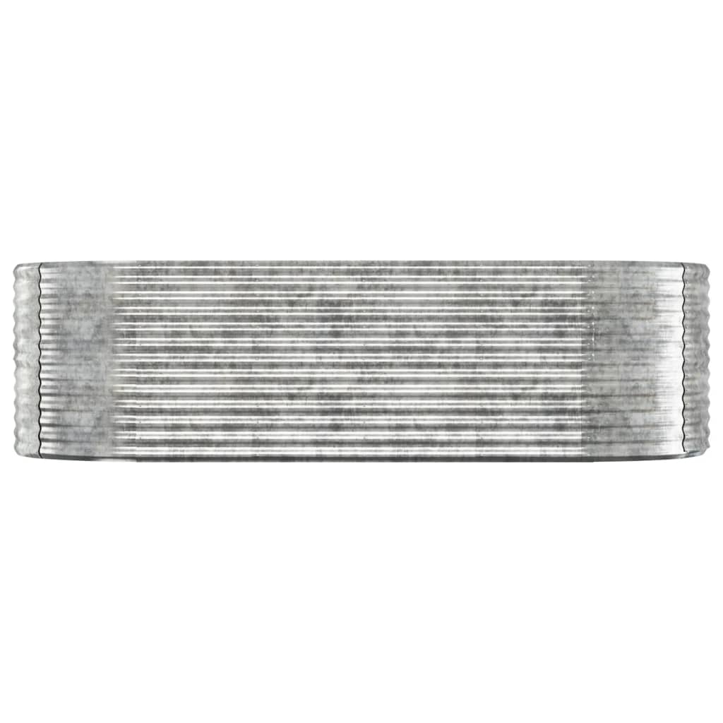 Vidaxl plantenbak 249x100x68 cm gegalvaniseerd staal zilverkleurig