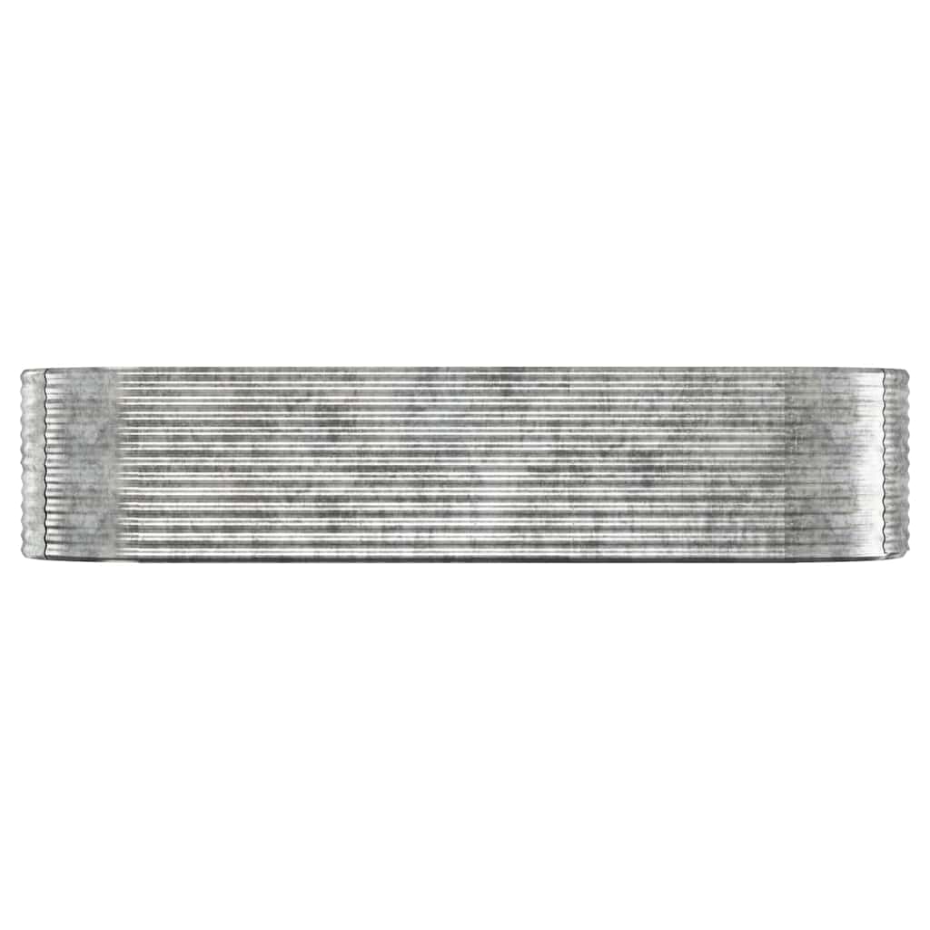 Vidaxl plantenbak 322x100x68 cm gegalvaniseerd staal zilverkleurig