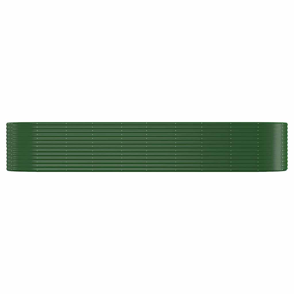 Vidaxl plantenbak 396x100x68 cm gegalvaniseerd staal groen