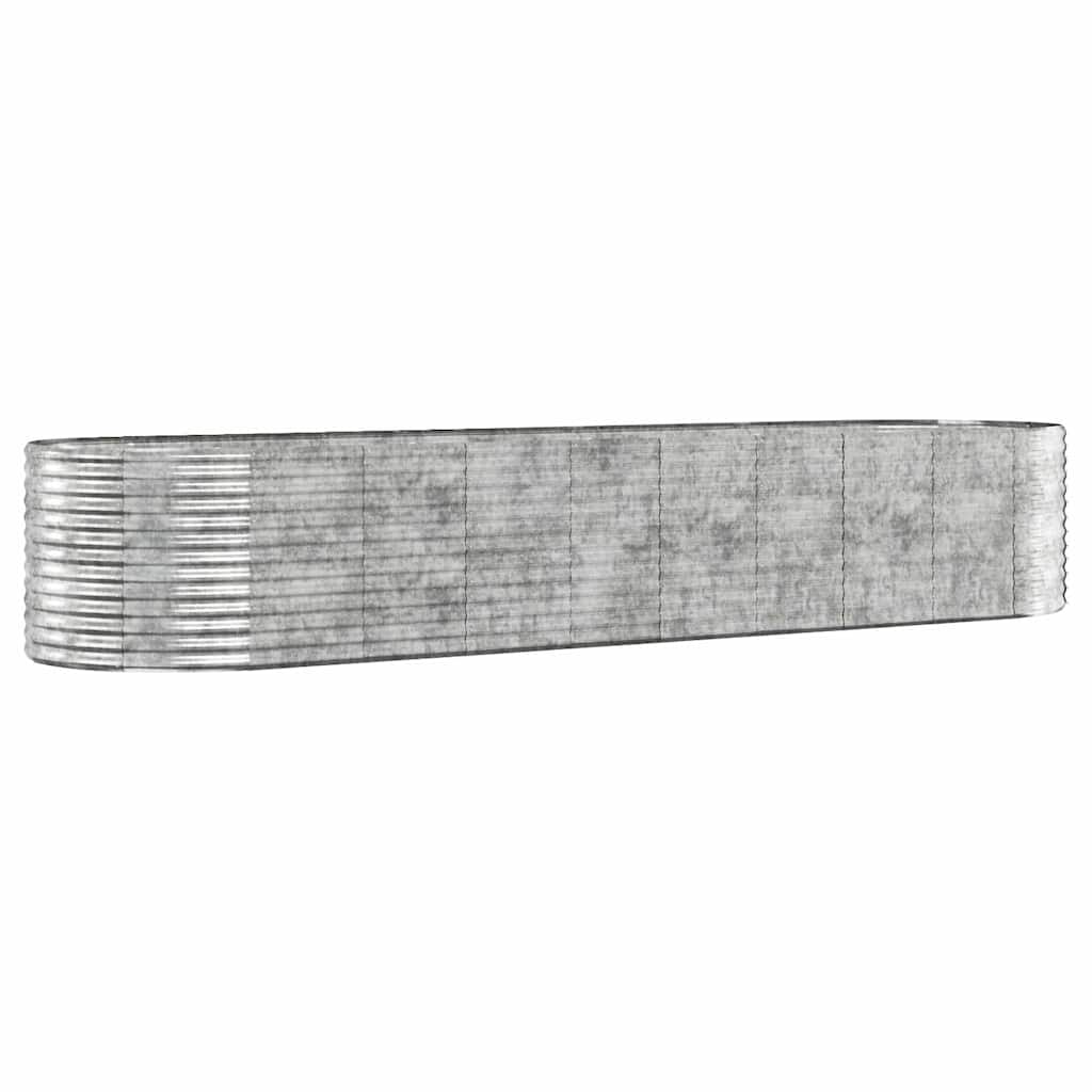 Vidaxl plantenbak 396x100x68 cm gegalvaniseerd staal zilverkleurig